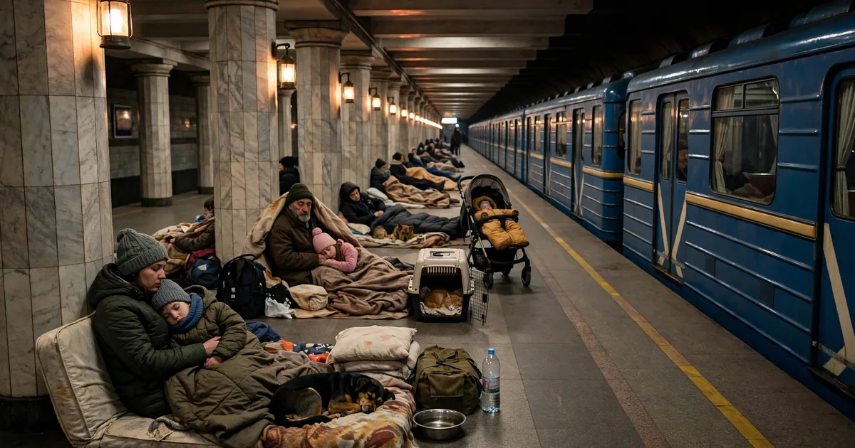 Serangan Rusia ke Kyiv Makin Intensif, Warga Tidur di Stasiun Bawah Tanah