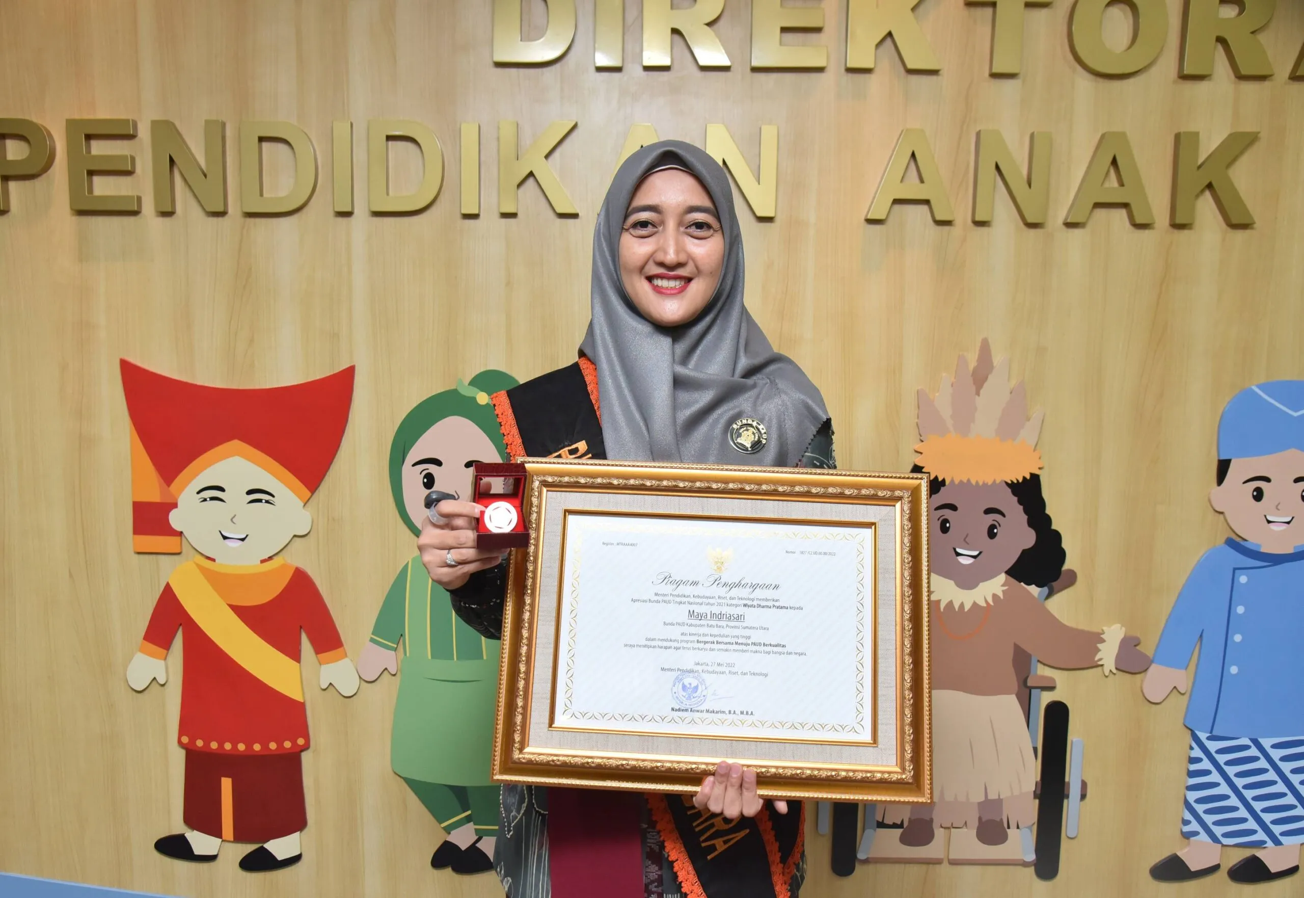Bunda PAUD Batu Bara Raih Penghargaan Wiyata Dharma Pratama