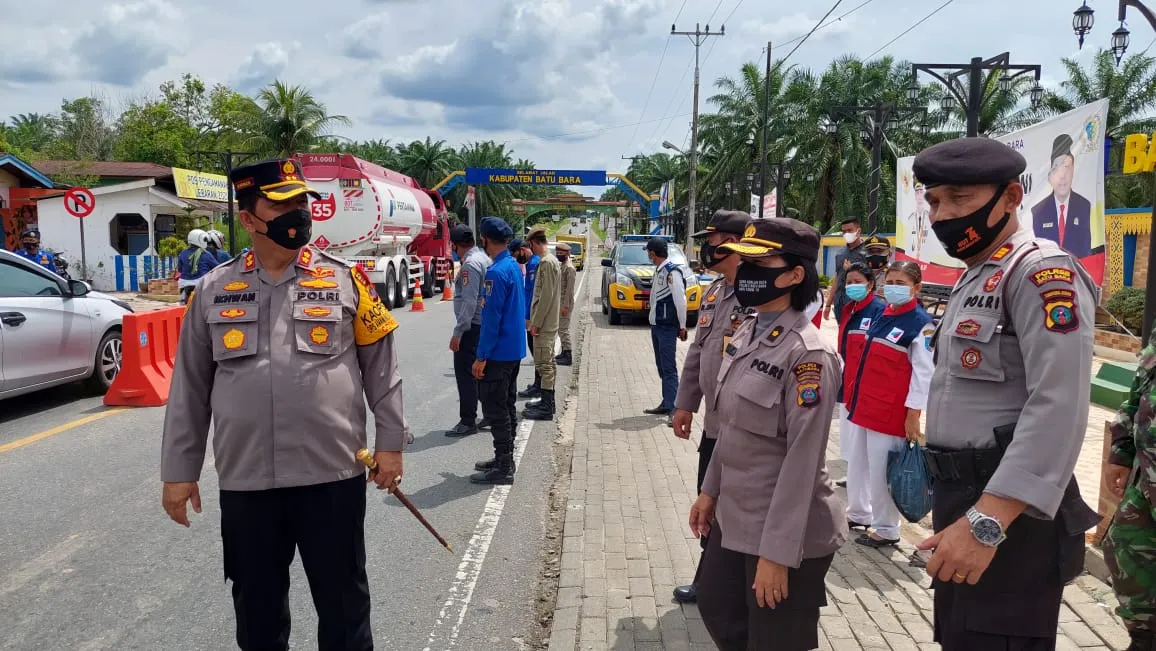 Polres Batu Bara Cek Sarana Prasarana Pos PAM Check Point