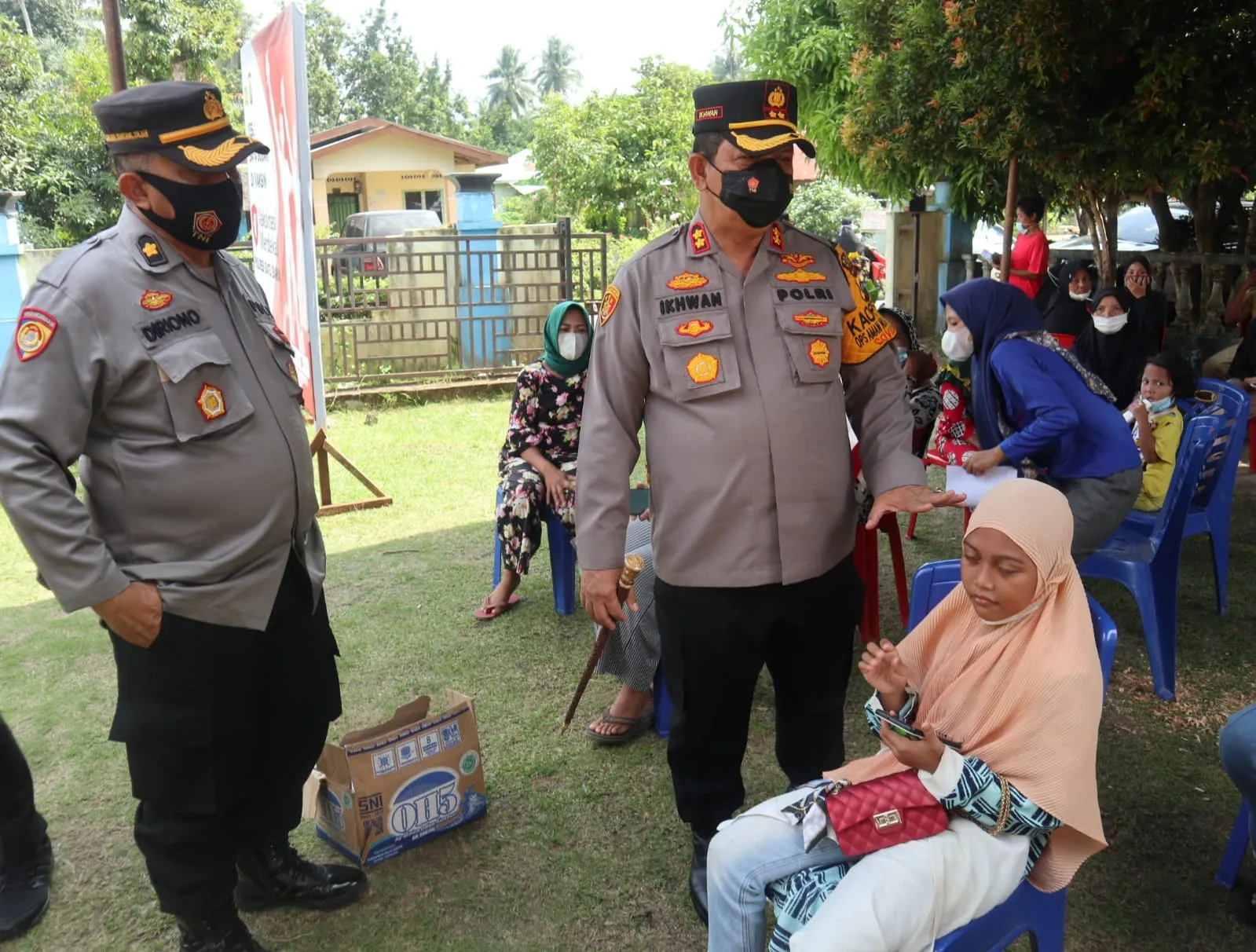Kapolres Batubara AKBP Ikhwan Lubis Tinjau Vaksinasi Merdeka Polda Sumut