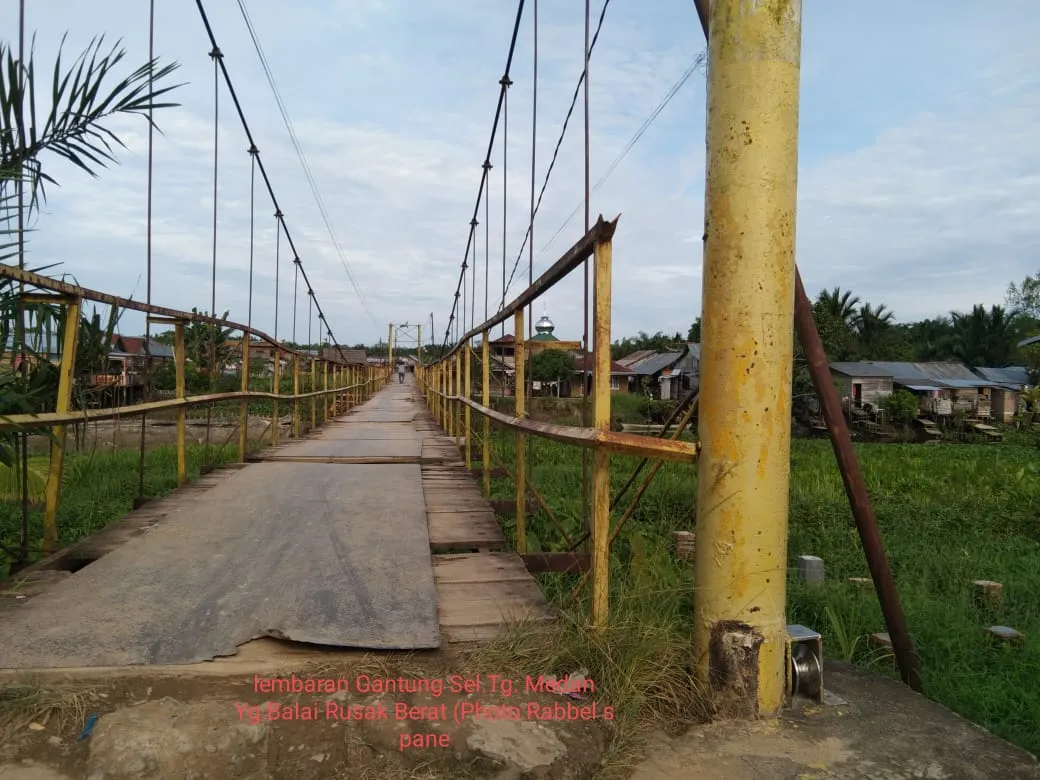 Jembatan Gantung Selat Tanjung Medan Segera Diperbaiki