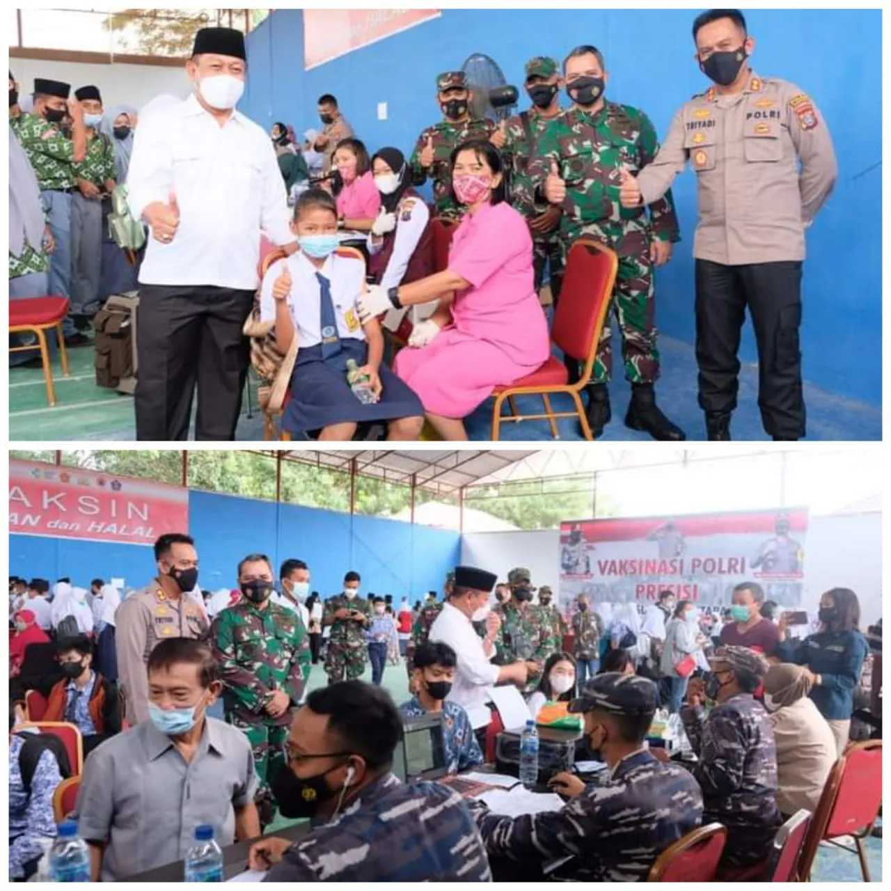 Masyarakat Serbu Vaksinasi TNI - Polri di Tanjungbalai