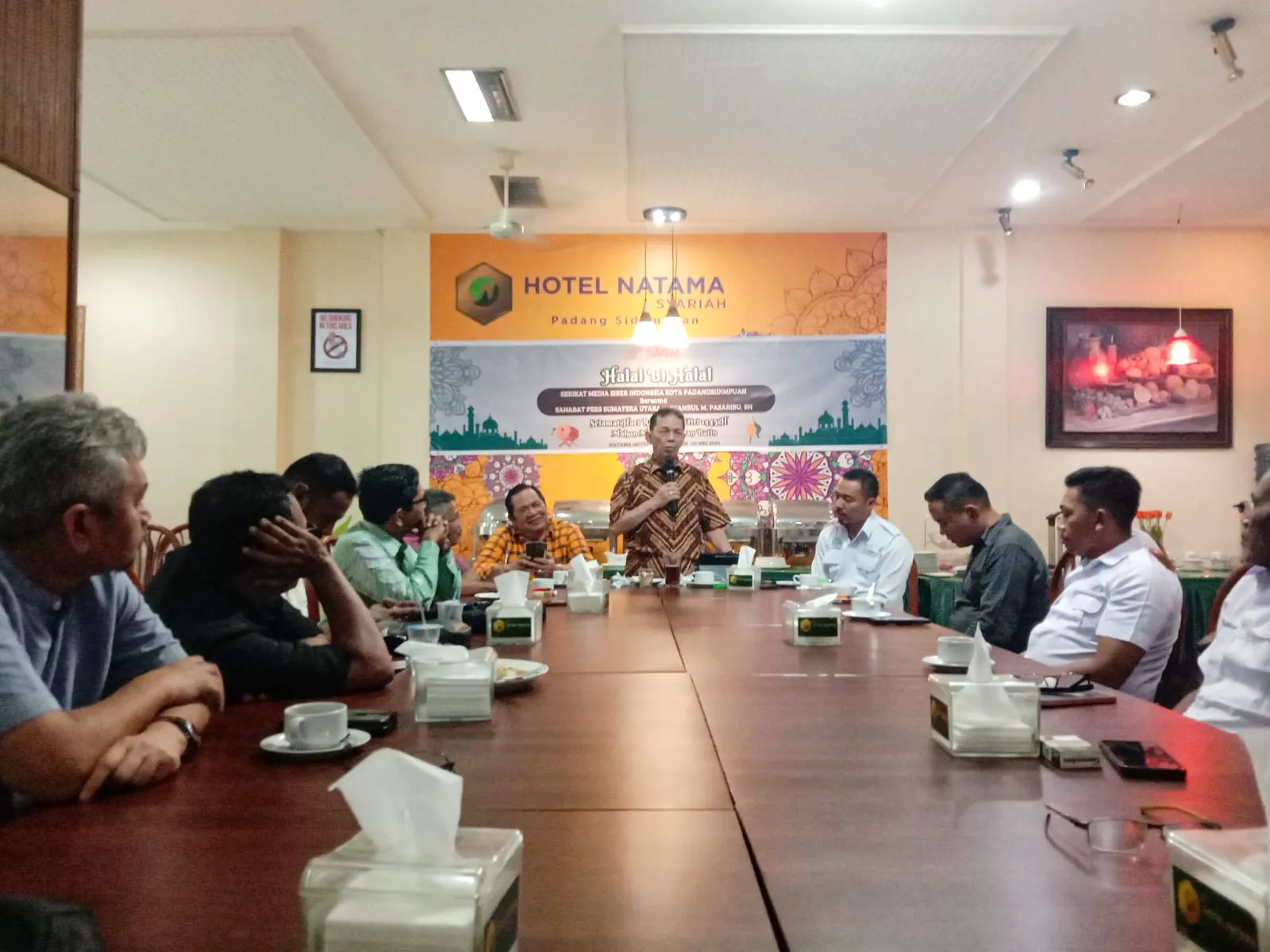 Syahrul Pasaribu Hadiri Halal Bihalal SMSI SIidimpuan, Irsan Nasution Apresiasi.