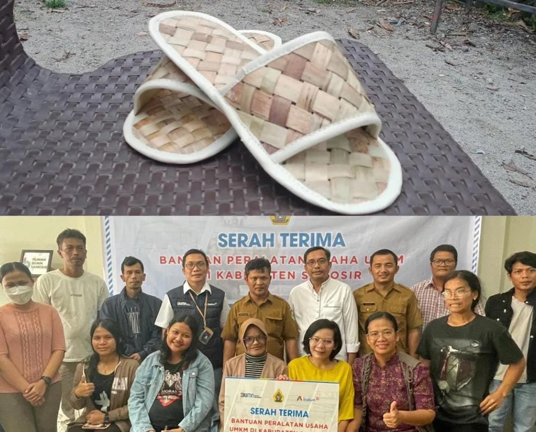 INALUM dan Rumah BUMN Samosir Hadirkan Produk Kreatif Bahan Baku Eceng Gondok.