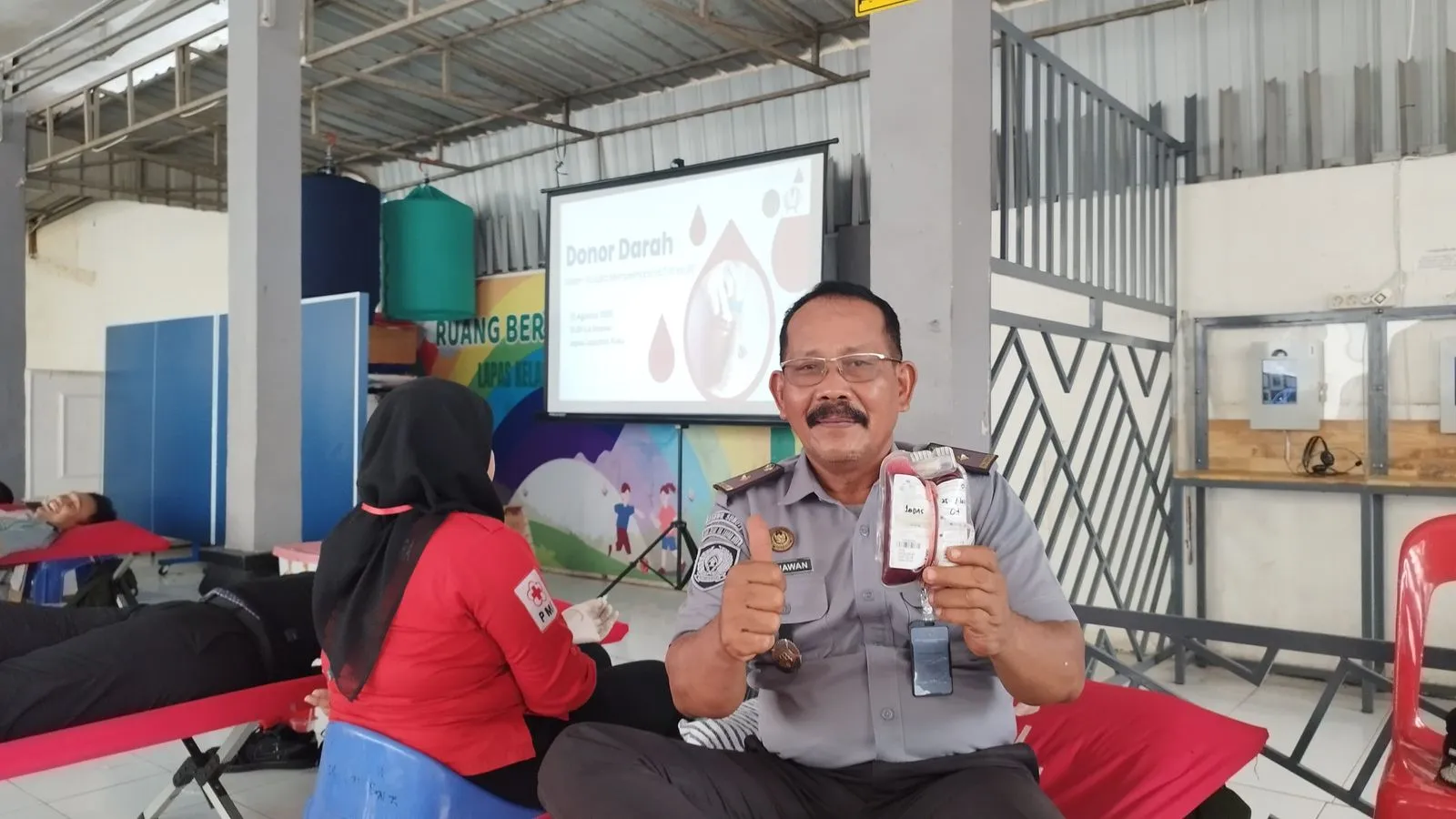 Lapas Labuhan Ruku Adakan Donor Darah dalam Rangka Memeriahkan HUT RI Ke-80