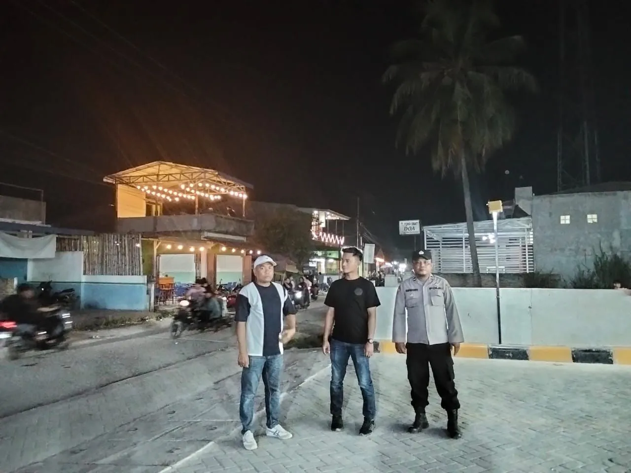 Polsek Medang Deras Gelar Patroli Malam Antisipasi Kejahatan dan Geng Motor
