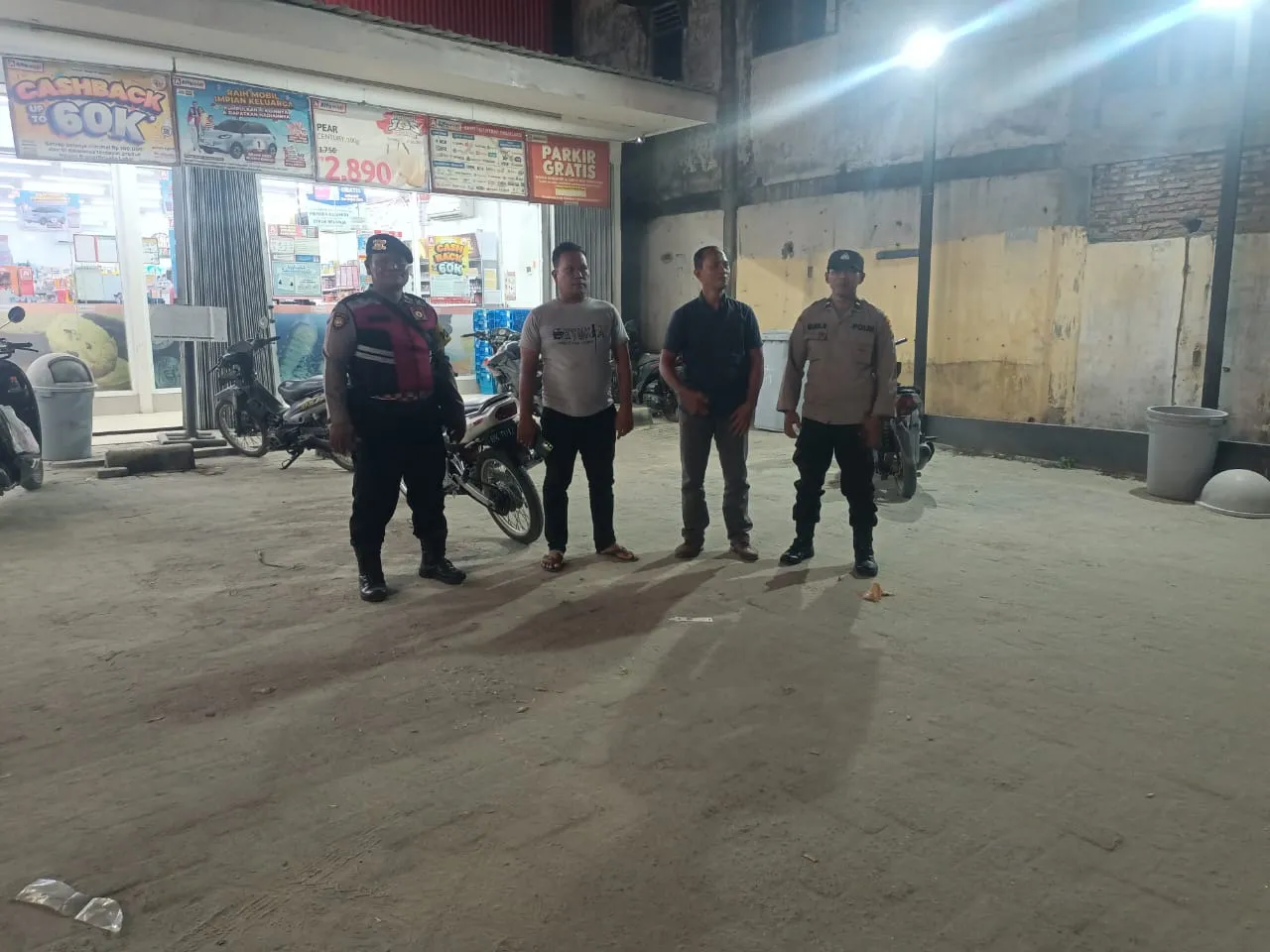 Polsek Medang Deras Gelar Patroli Malam Antisipasi Kejahatan dan Premanisme