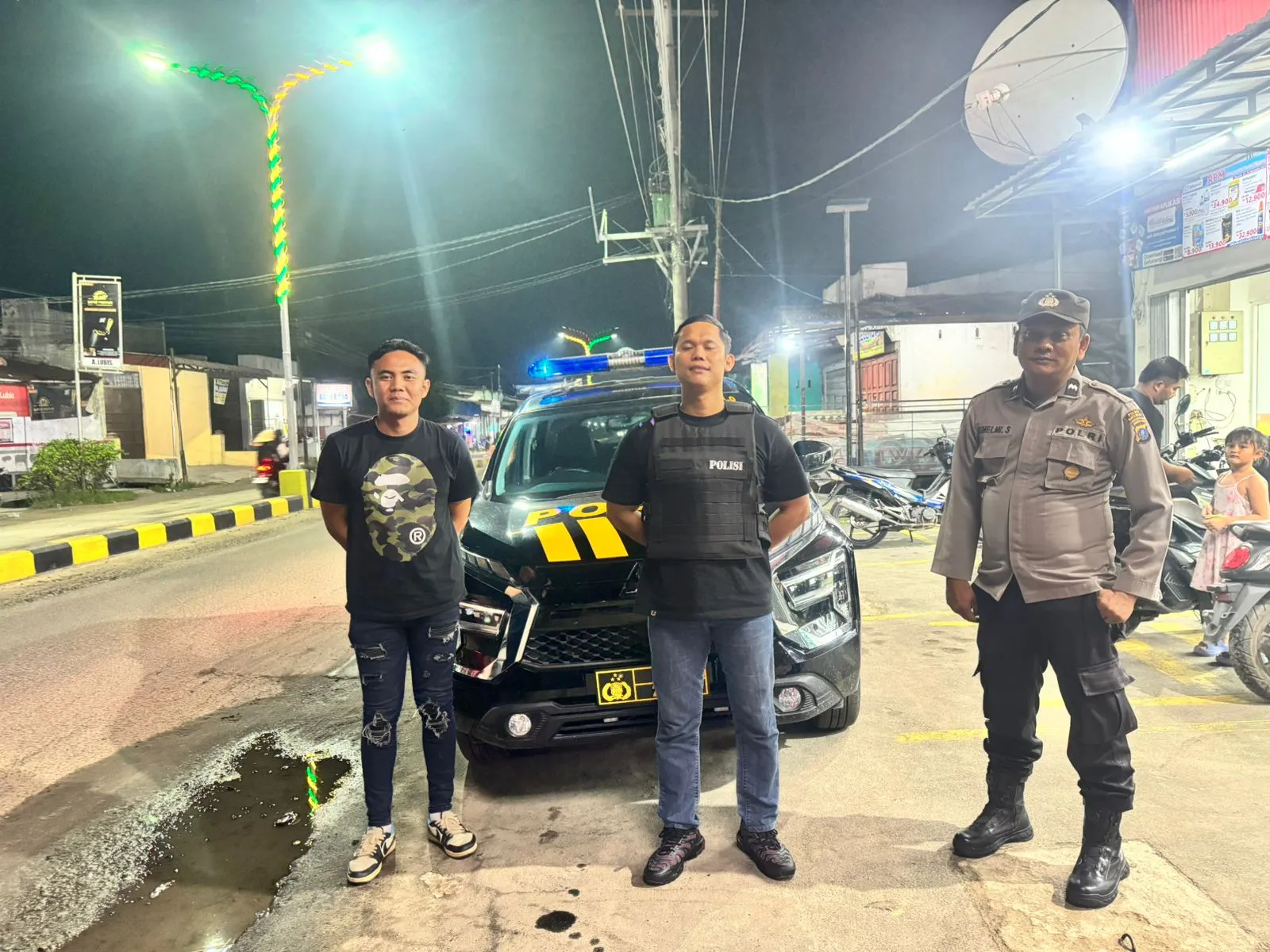 Cegah Aksi Kriminal, Personel Polsek Labuhan Ruku Intensifkan Patroli Malam