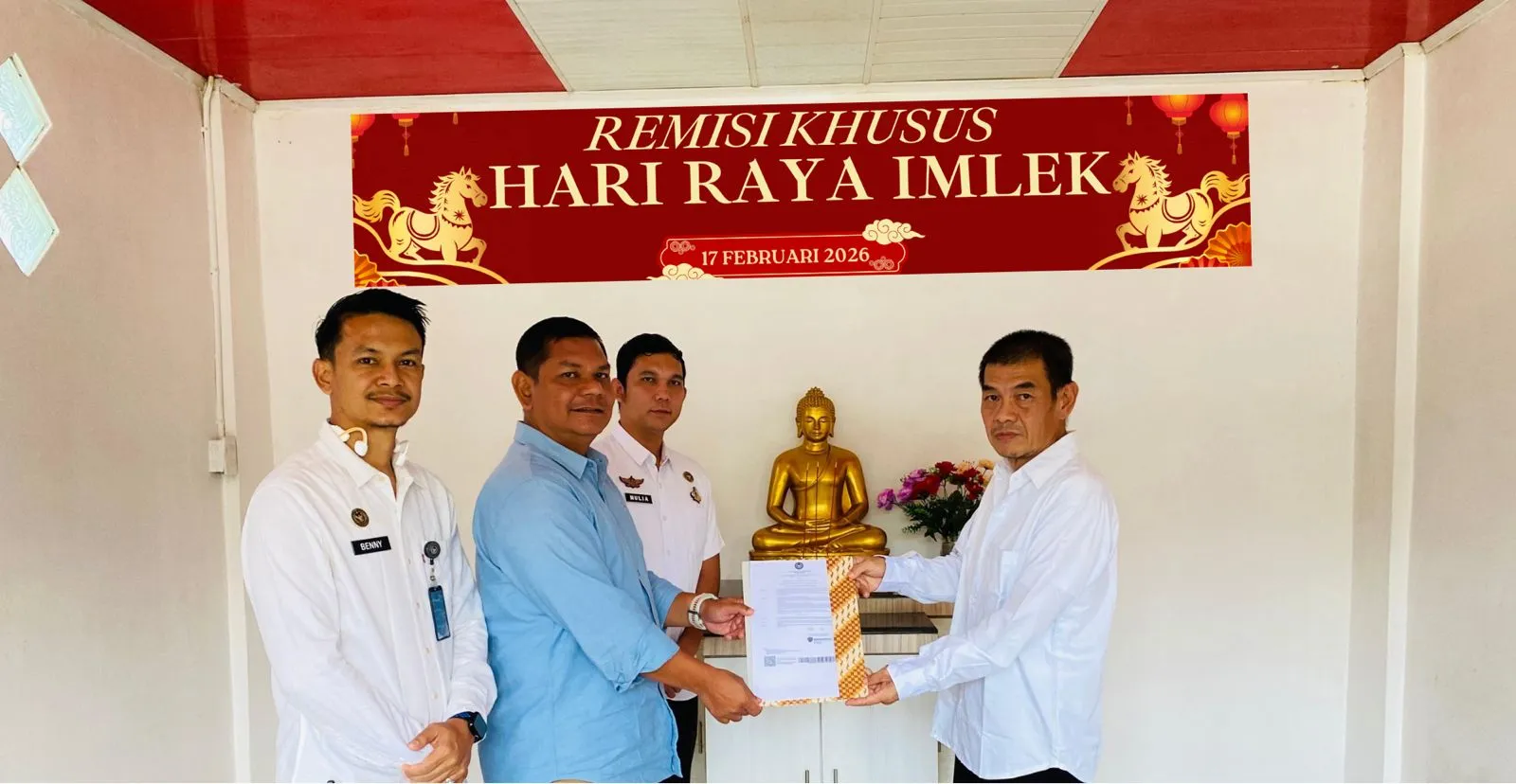 Momentum Imlek, Satu Warga Binaan Lapas Labuhan Ruku Terima Remisi Khusus