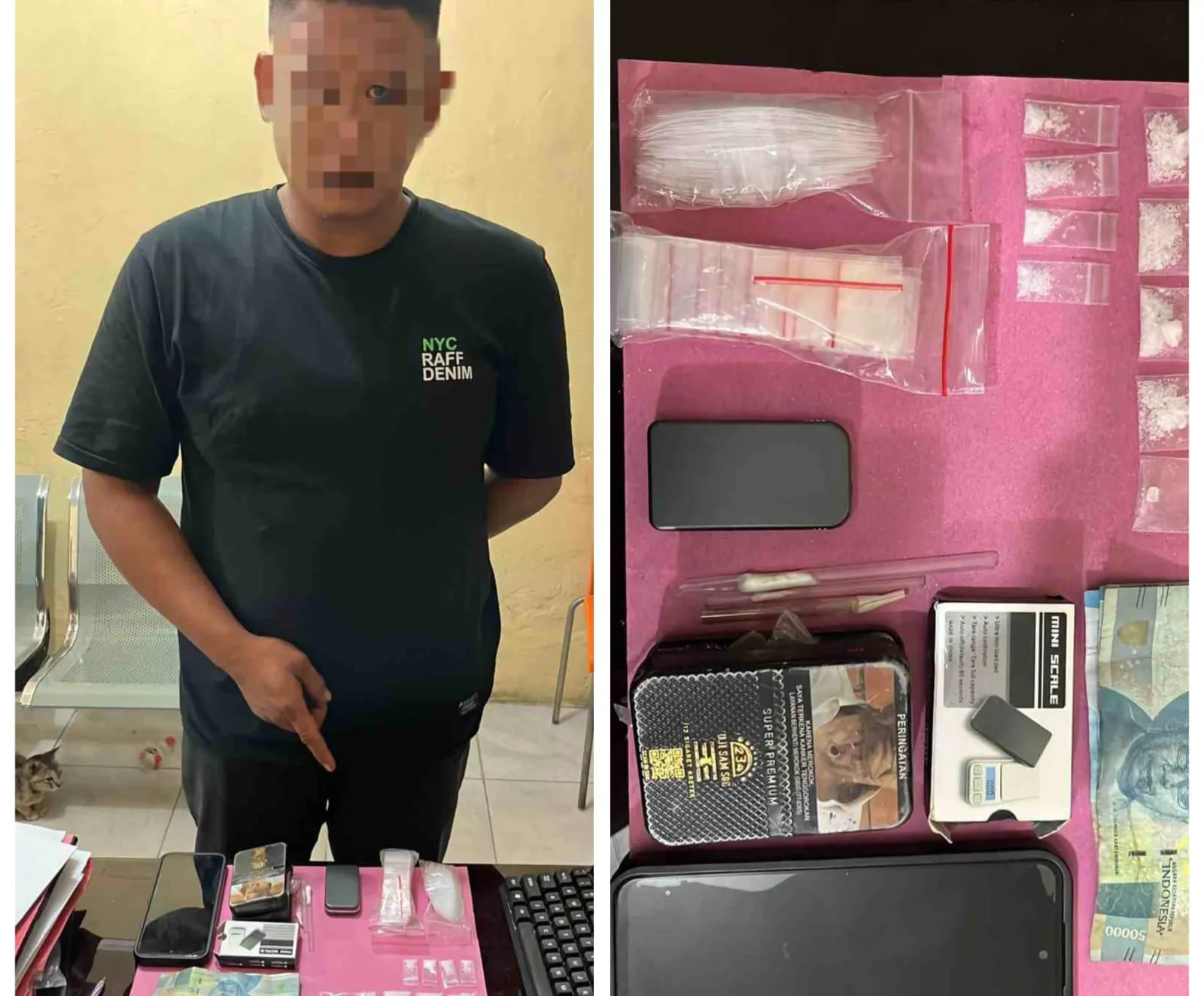 Polsek Labuhan Ruku Tangkap Pengedar Sabu di Sei Balai