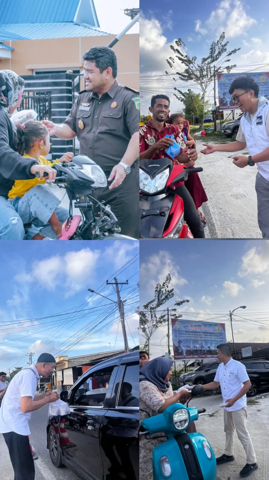 Kajari Bersama SMSI Batu Bara Berbagi Takjil kepada Pengguna Jalan