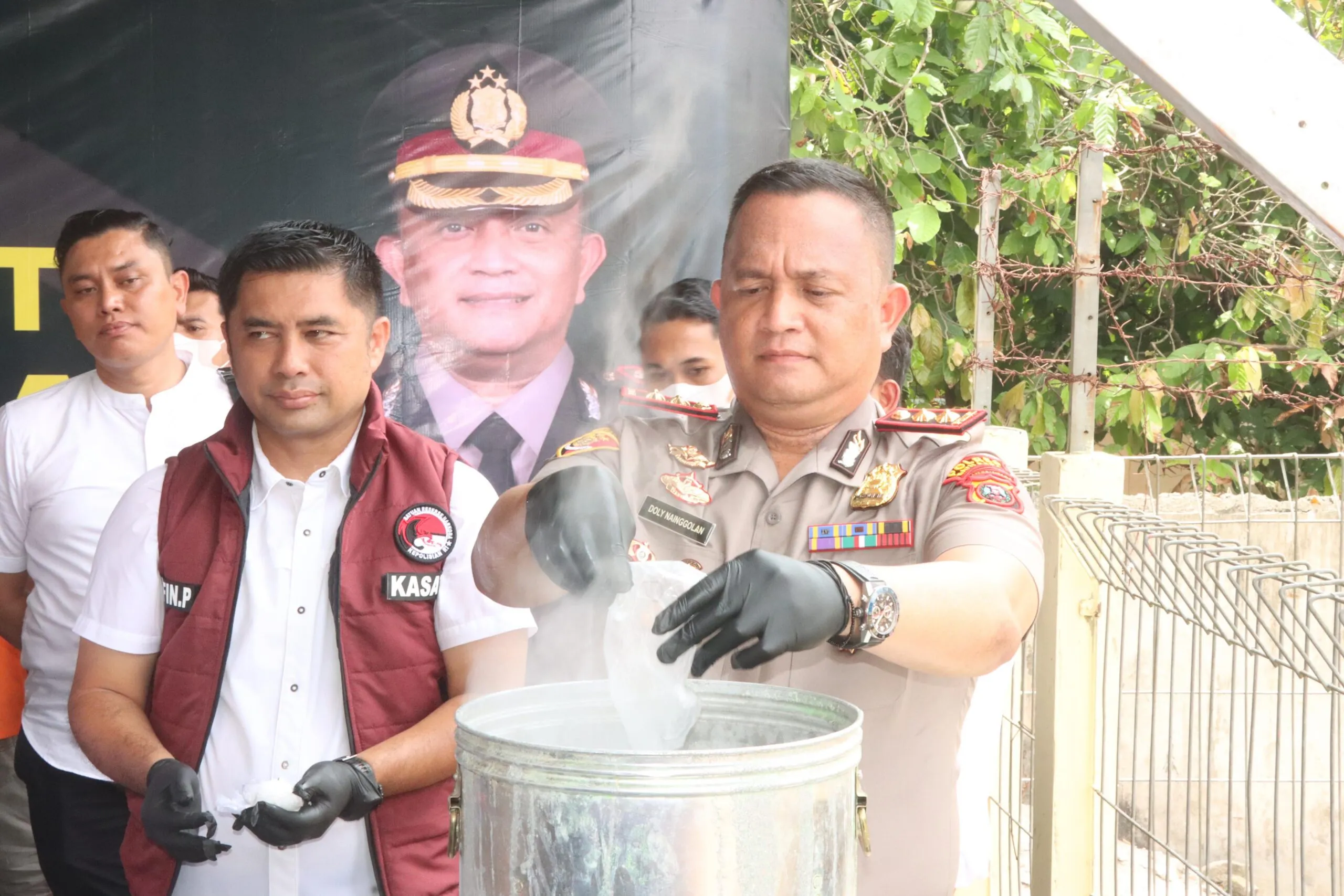 Polres Batu Bara Musnahakan Barang Bukti 1,2 Kg Sabu