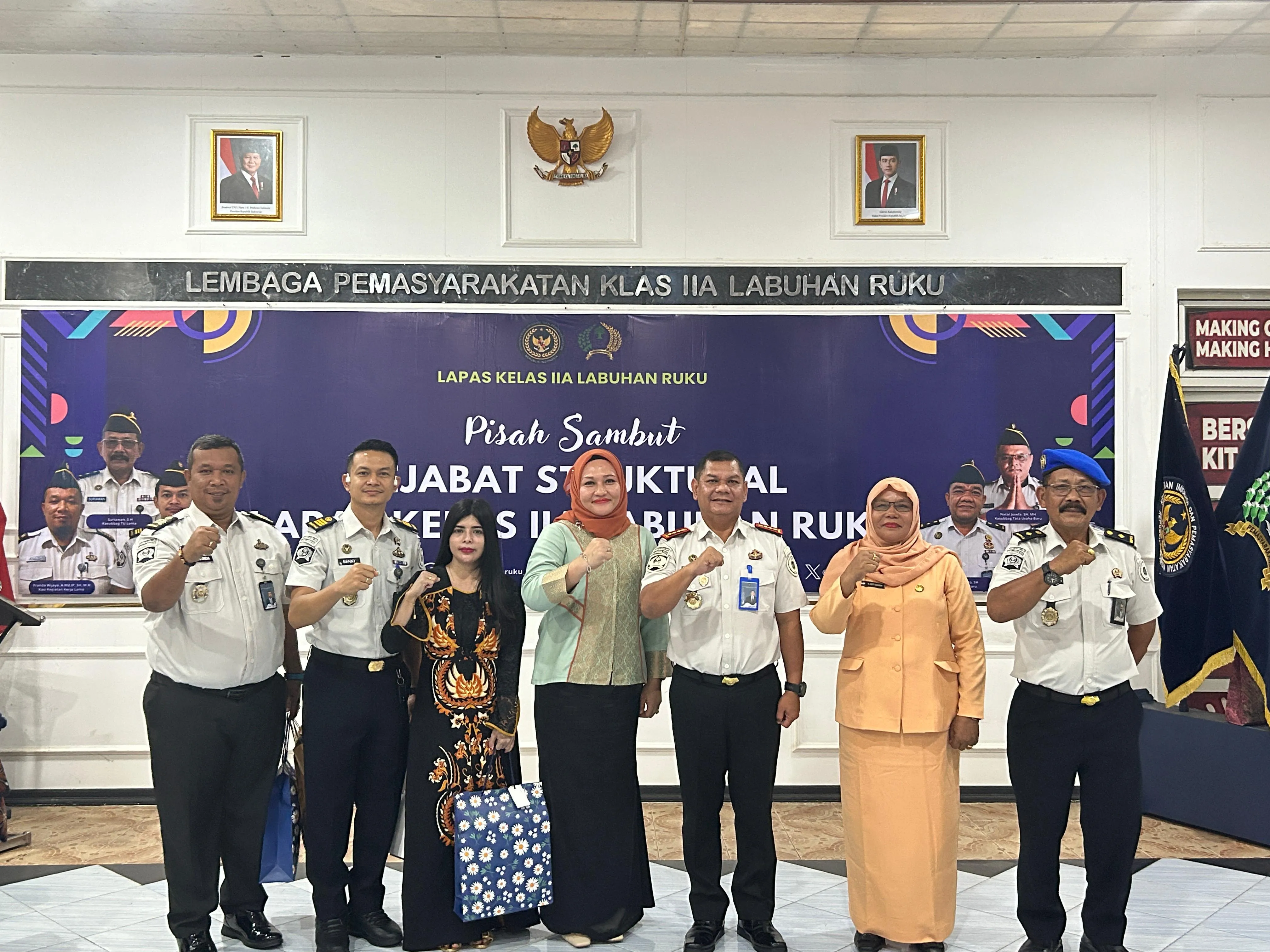 Lapas Labuhan Ruku Gelar Pisah Sambut Tiga Pejabat Struktural