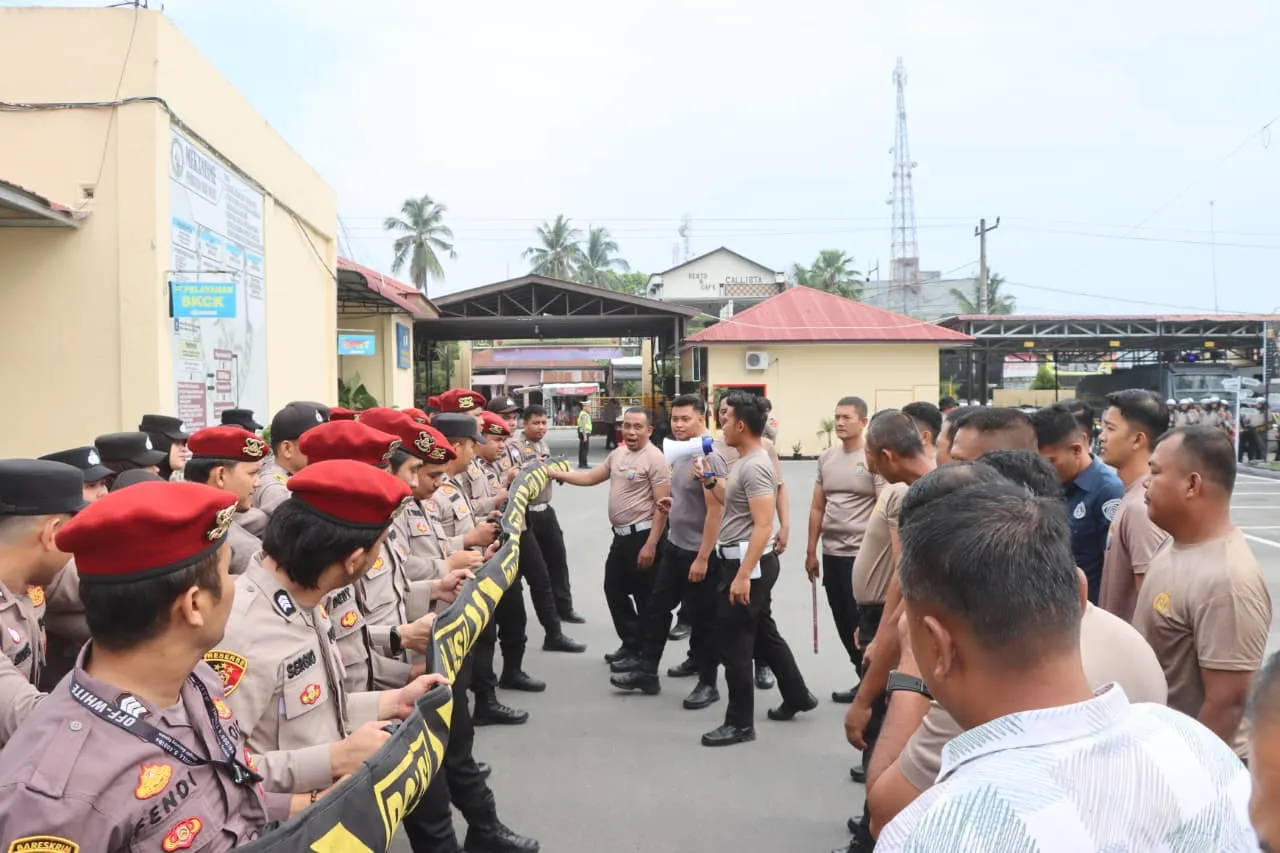 Polres Batu Bara Asah Kesiapsiagaan Lewat Latihan Sispamkota