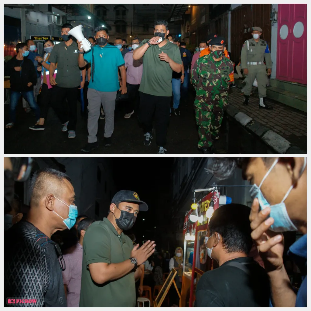 Bobby Nasution Turun Pastikan Prokes Kesawan City Walk