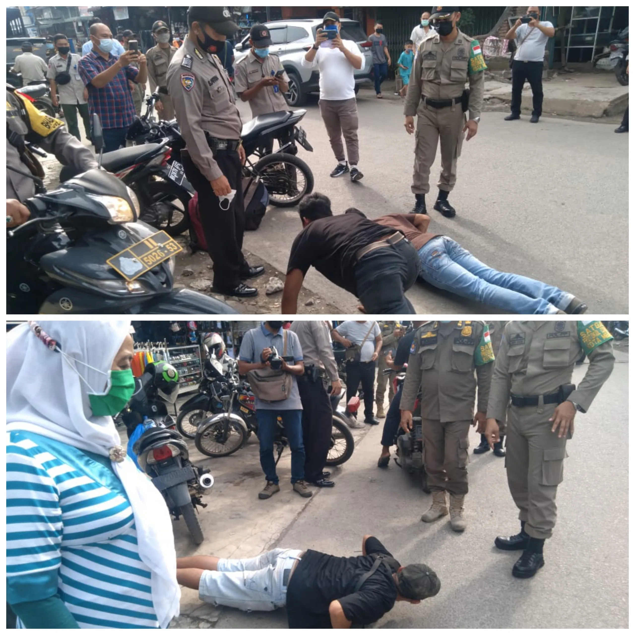 PPKM Mikro Pasar Belawan Dipantau, 10 Orang Kena Push Up