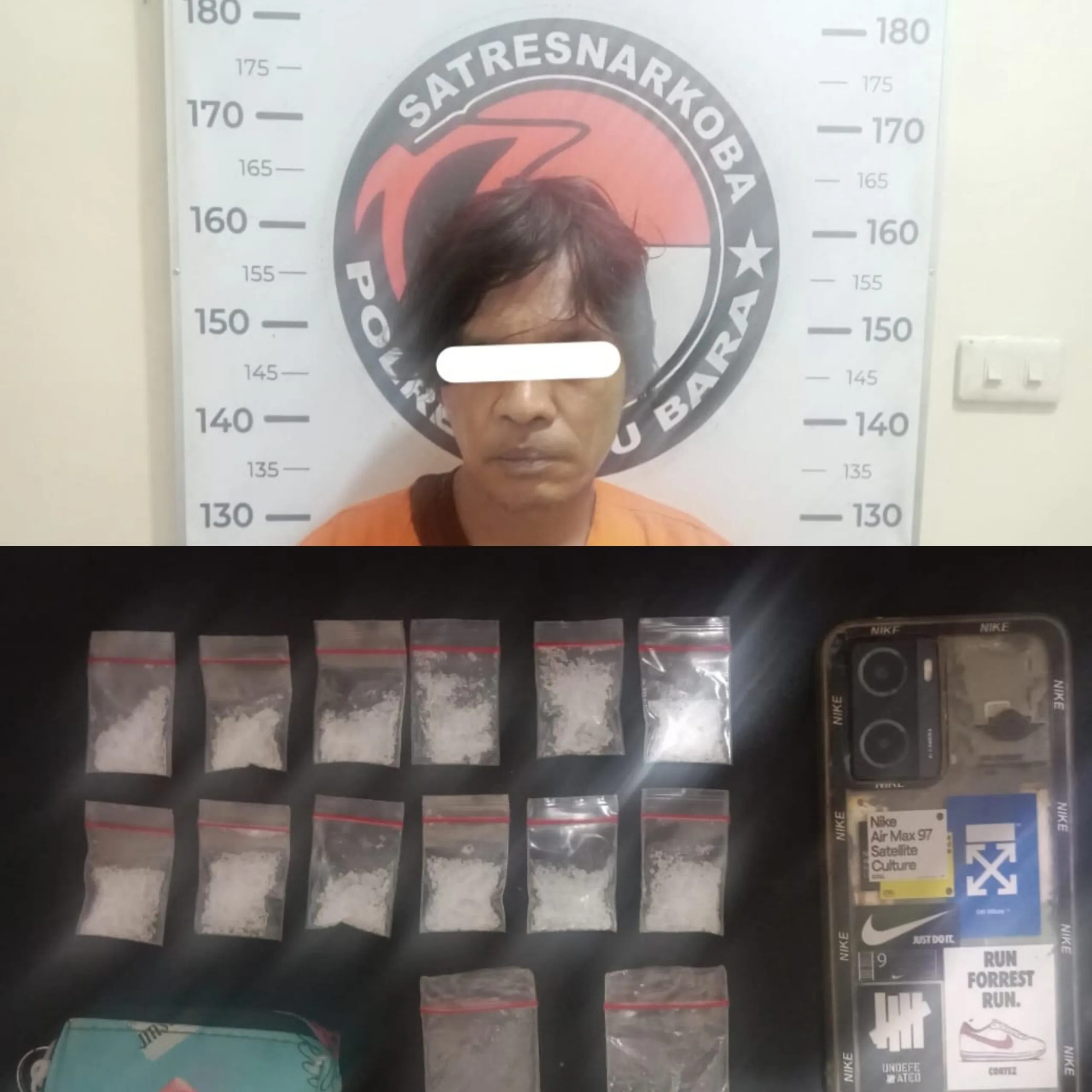 Polres Batu Bara Tangkap Pria Bawa 13,57 Gram Sabu di Medang Deras