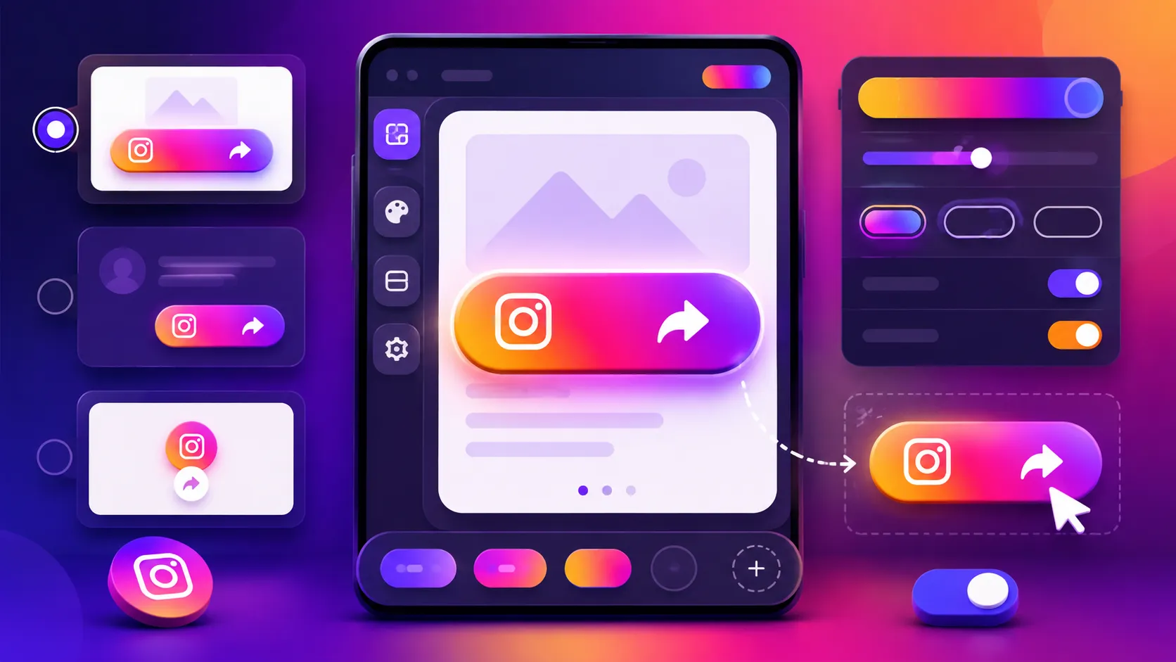 Cara Membuat Tombol Share Instagram dengan Pilihan Template dan Pil Dinamis