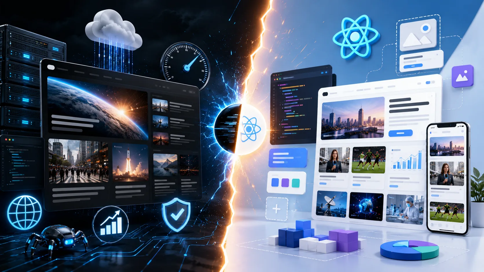Comparison: Next.js vs React untuk Pengembangan Portal Berita