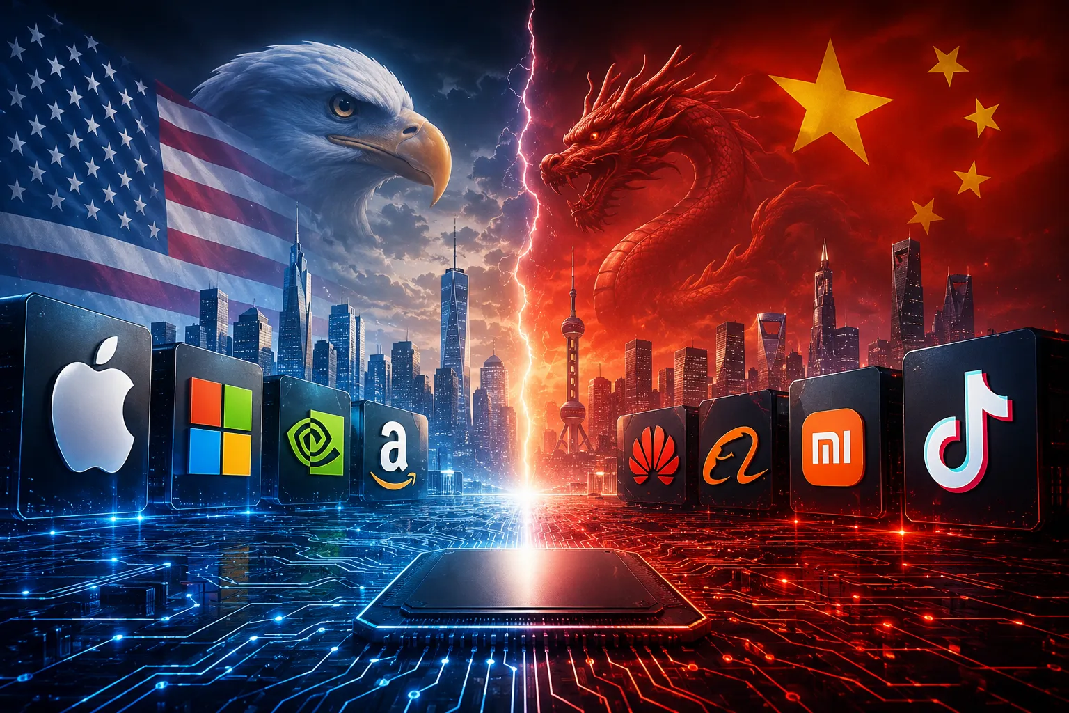 Global Tech Tussle: US Firms Pitted Against Chinese Counterparts in Battle for Market Supremacy