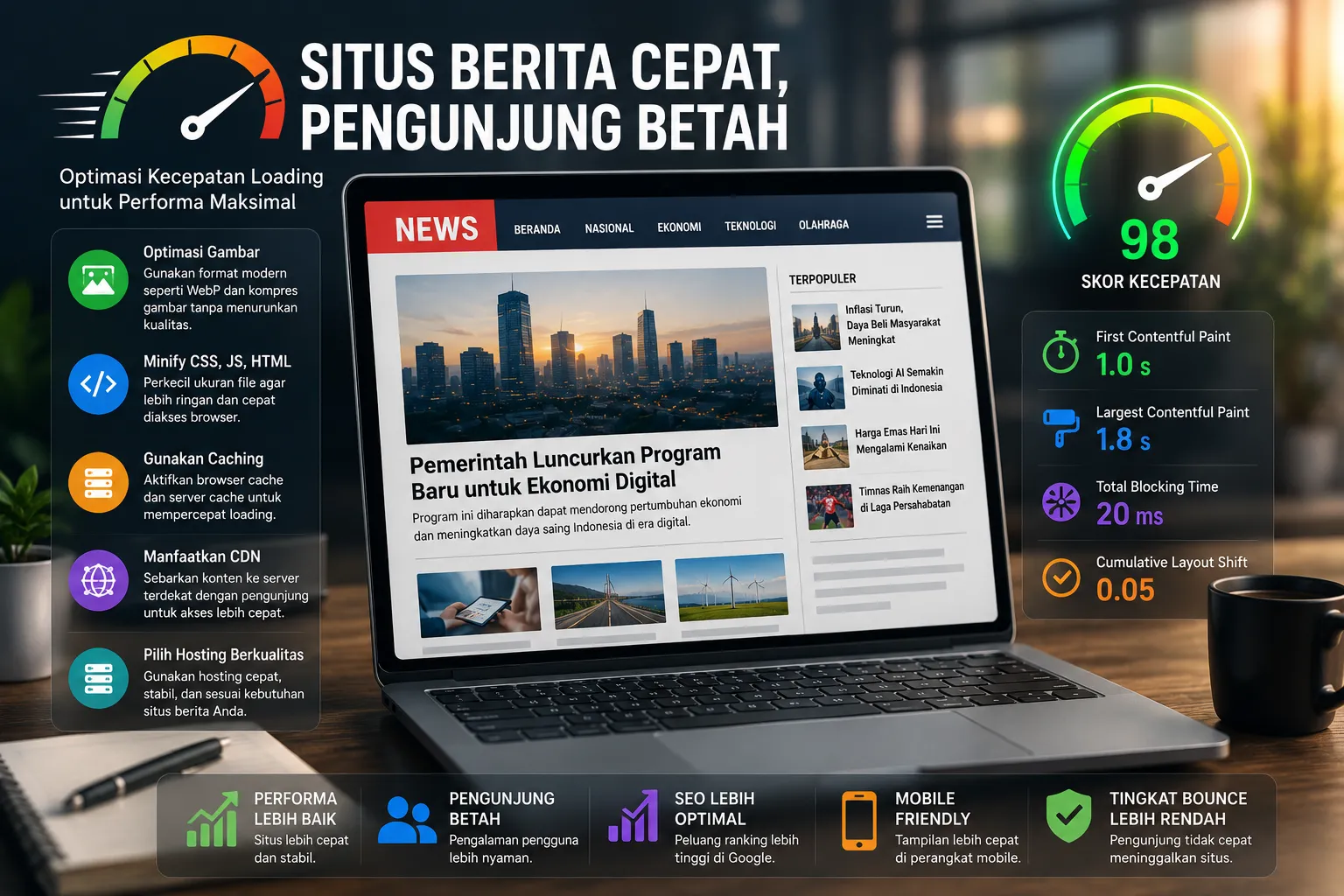 Optimasi Kecepatan Loading Situs Berita agar Pengunjung Betah