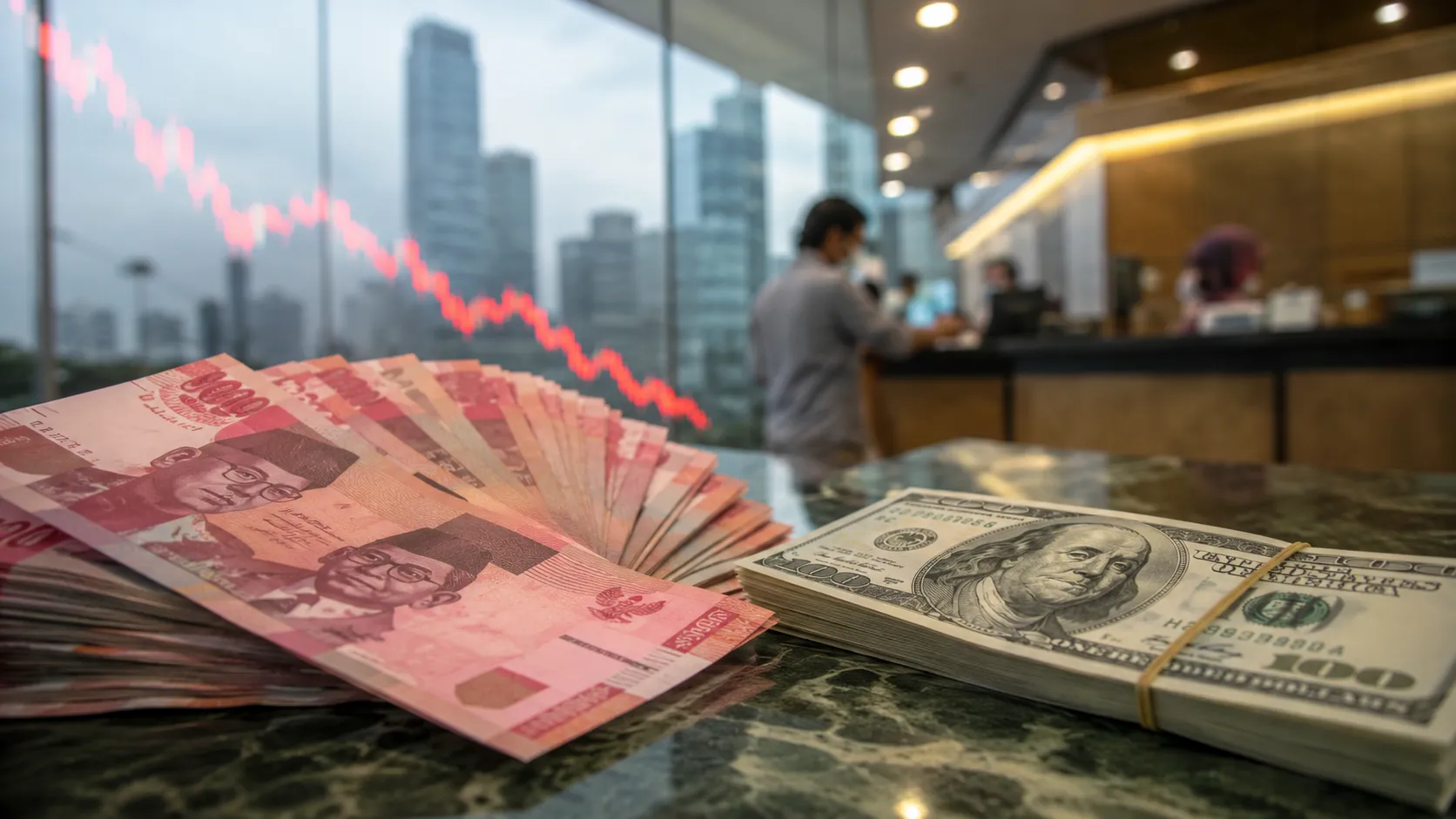 Rupiah Tertekan ke Rekor Lemah, Dolar di Bank Dekati Rp18.000
