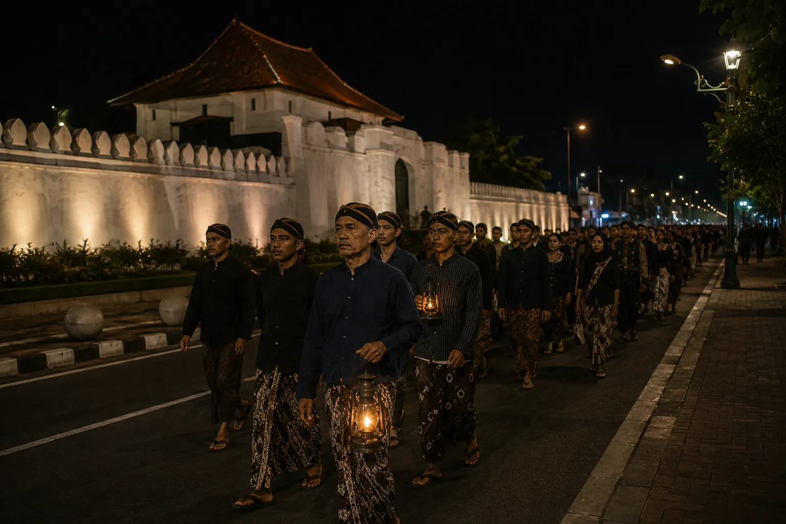 Mubeng Beteng Malam 1 Suro di Yogyakarta: Peserta Diimbau Tidak Pakai Celana Pendek