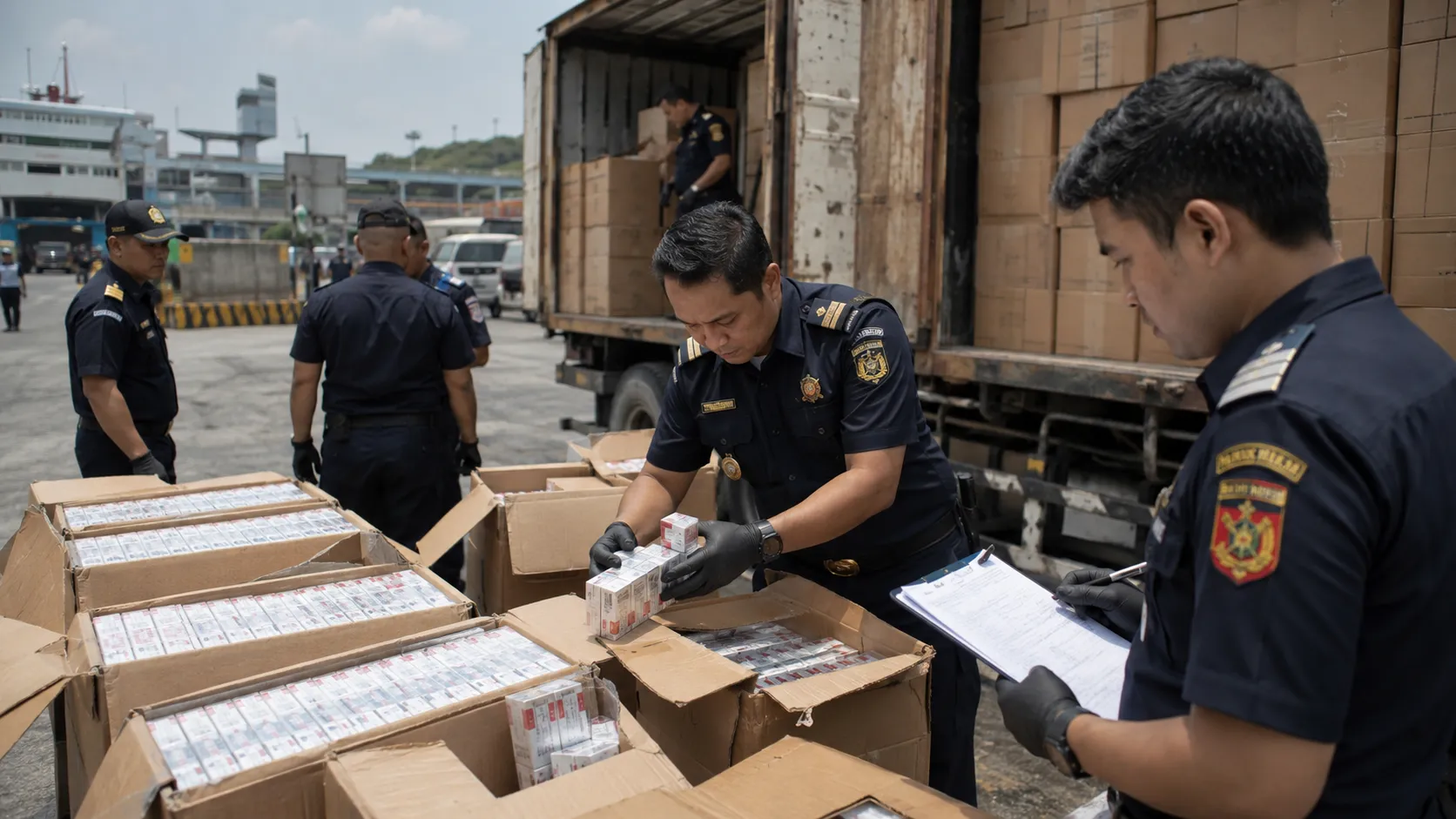 Bea Cukai Gagalkan Pengiriman 8,26 Juta Batang Rokok Ilegal di Merak
