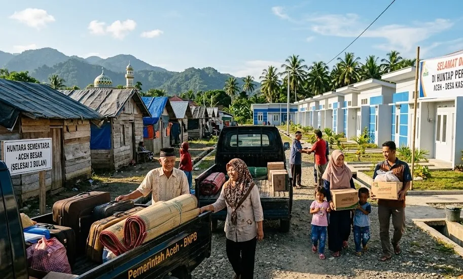 Beres Tiga Bulan Menumpang, Korban Bencana Aceh Bersiap Pindah ke Huntap Permanen