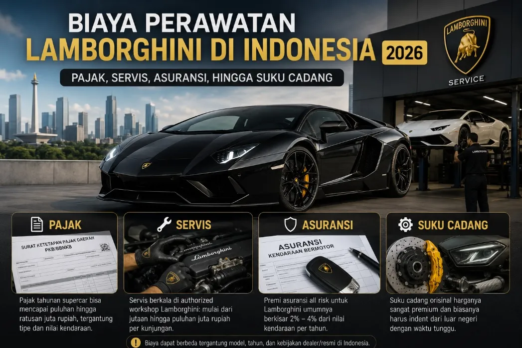 Biaya Perawatan Lamborghini di Indonesia 2026: Pajak, Servis, Asuransi, hingga Suku Cadang