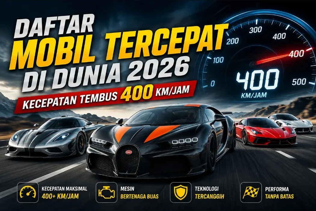 Daftar Mobil Tercepat di Dunia 2026, Kecepatan Tembus 400 Km/Jam