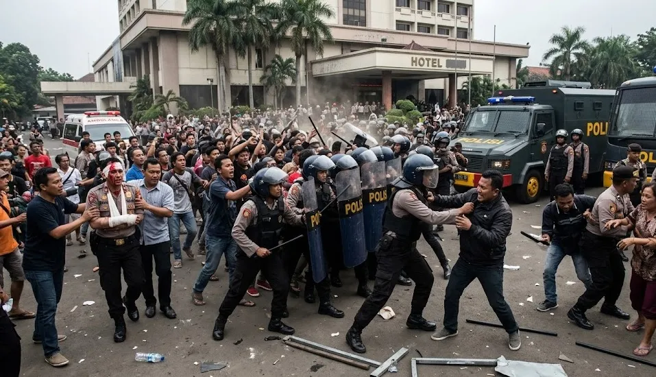 Eksekusi Eks Hotel Sultan Ricuh, 69 Orang Diamankan dan 29 Petugas Serta Warga Terluka