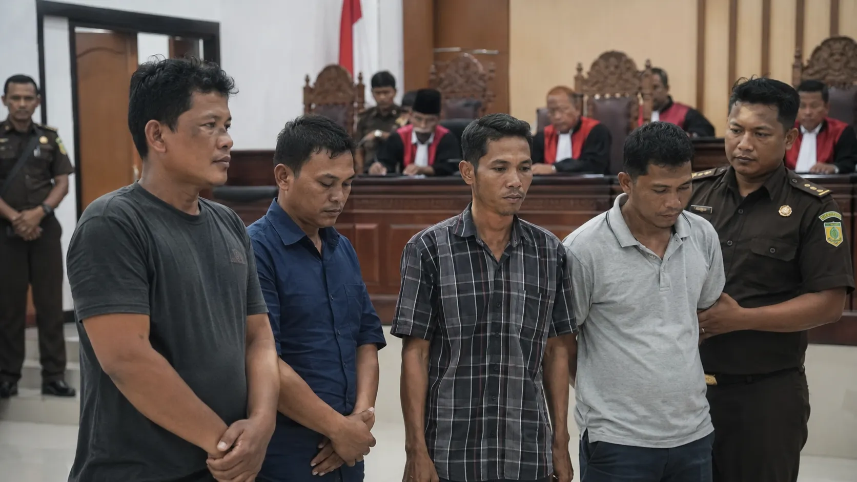 Empat Terdakwa Pencurian Besi Stadion Teladan Divonis 2 Tahun 10 Bulan