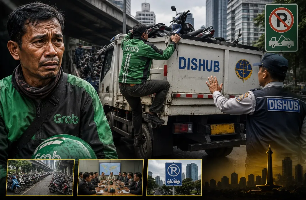 Kisah Pilu Sulis, Ojol yang Panjat Truk Dishub: Bertahan Hidup hingga Picu Evaluasi Parkir Liar Jakarta