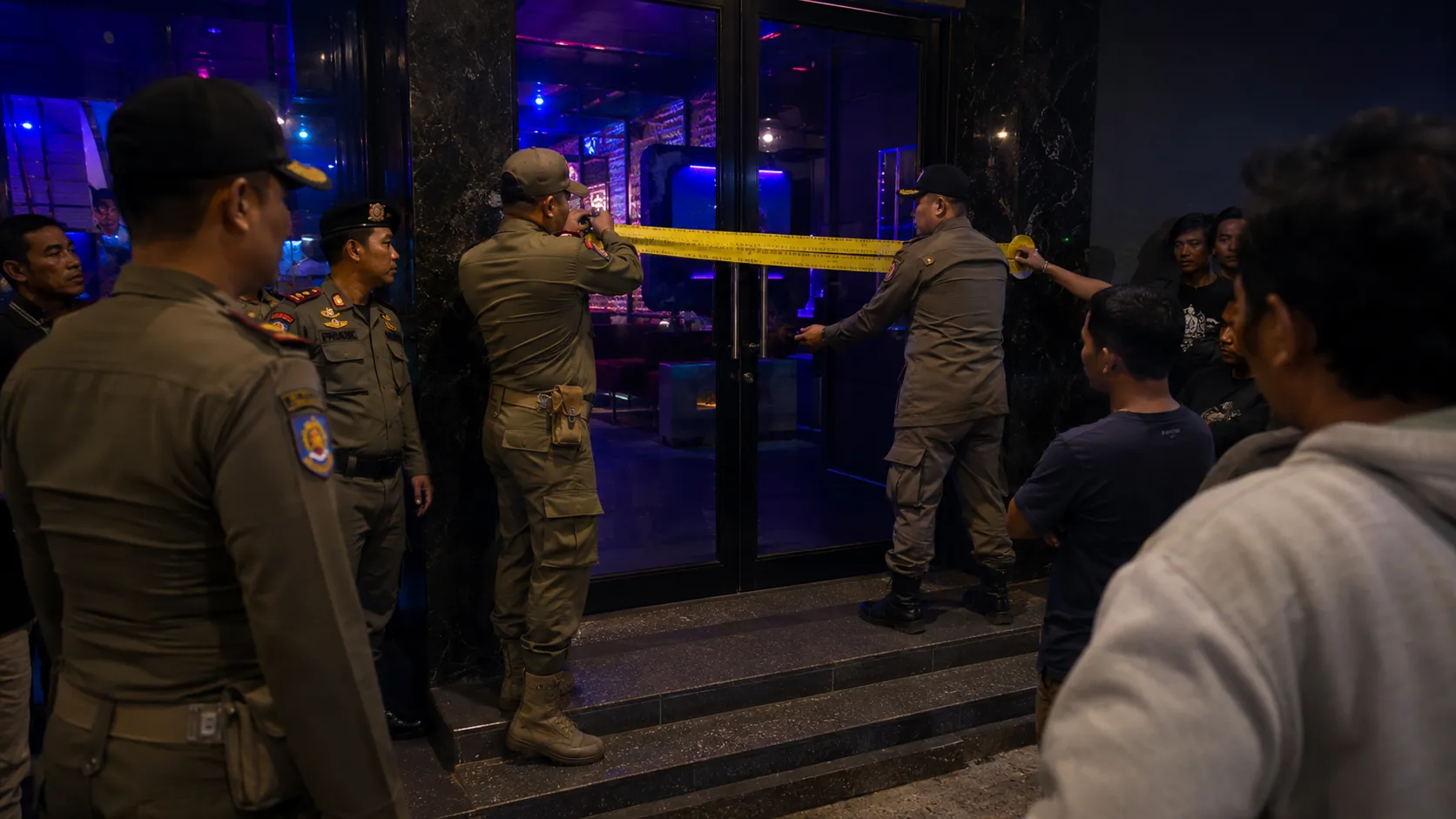 Langgar Izin dan Picu Keresahan, Tempat Hiburan Malam di Karawang Disegel Satpol PP