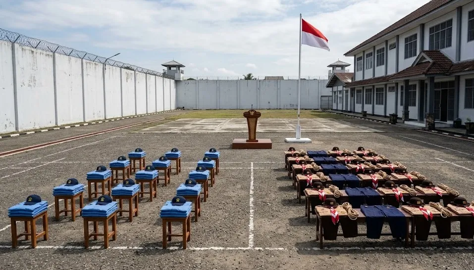 Lapas Binjai Gelar Pengarahan Tamping dan Pramuka, Tekankan Disiplin serta Tanggung Jawab