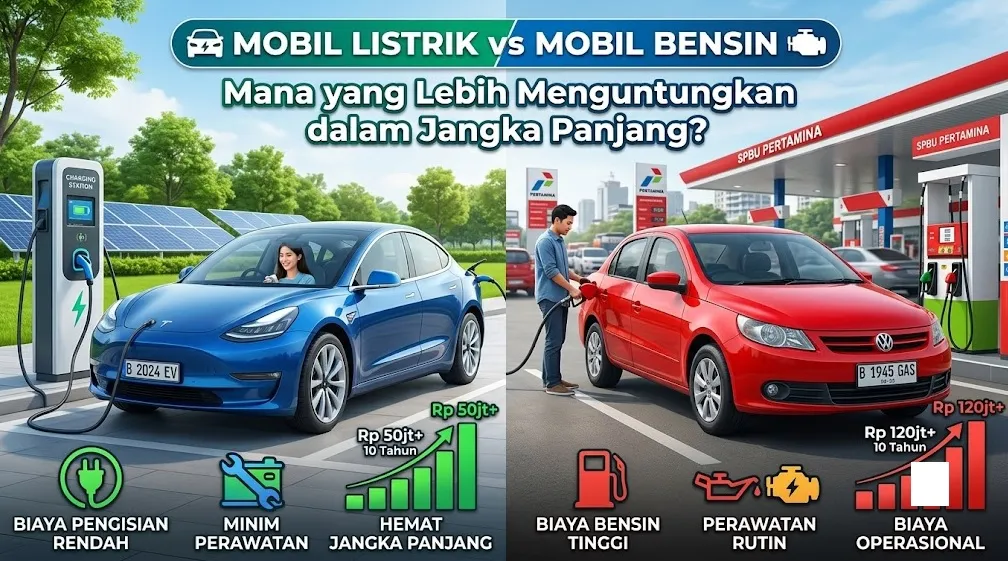 Mobil Listrik vs Mobil Bensin, Mana yang Lebih Menguntungkan dalam Jangka Panjang?