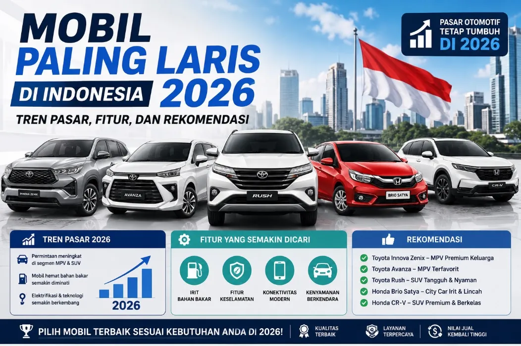 Mobil Paling Laris di Indonesia 2026: Tren Pasar, Fitur, dan Rekomendasi