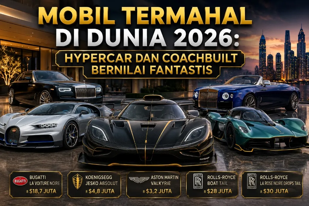 Mobil Termahal di Dunia 2026: Hypercar dan Coachbuilt Bernilai Fantastis