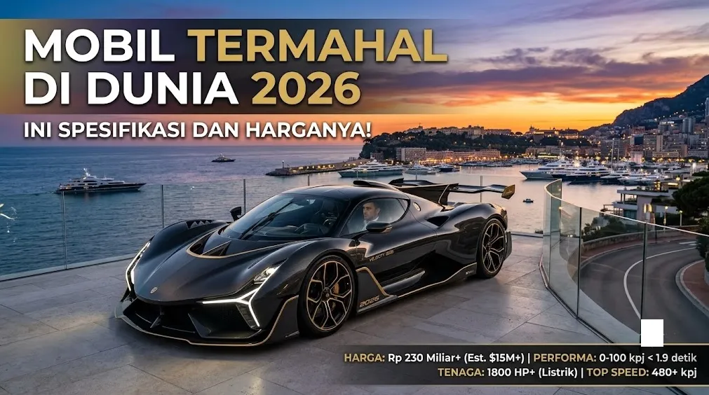 Mobil Termahal di Dunia Tahun 2026, Ini Spesifikasi dan Harganya