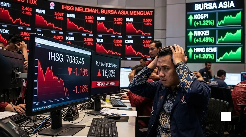 Pasar Keuangan Indonesia Tertekan, IHSG dan Rupiah Melemah Meski Bursa Asia Menguat