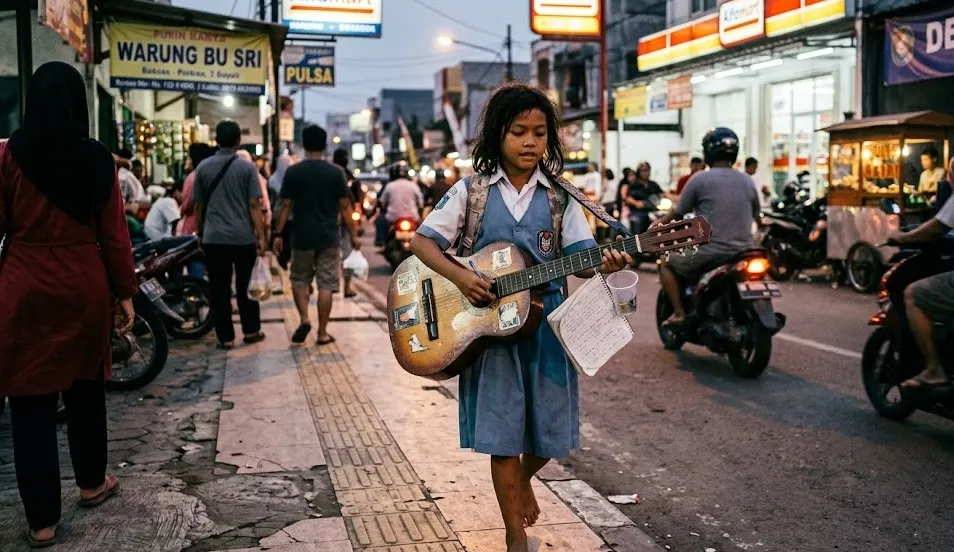 Perjuangan Novi, Bocah Depok yang Tetap Raih Ranking 10 Besar meski Kerap Ngamen