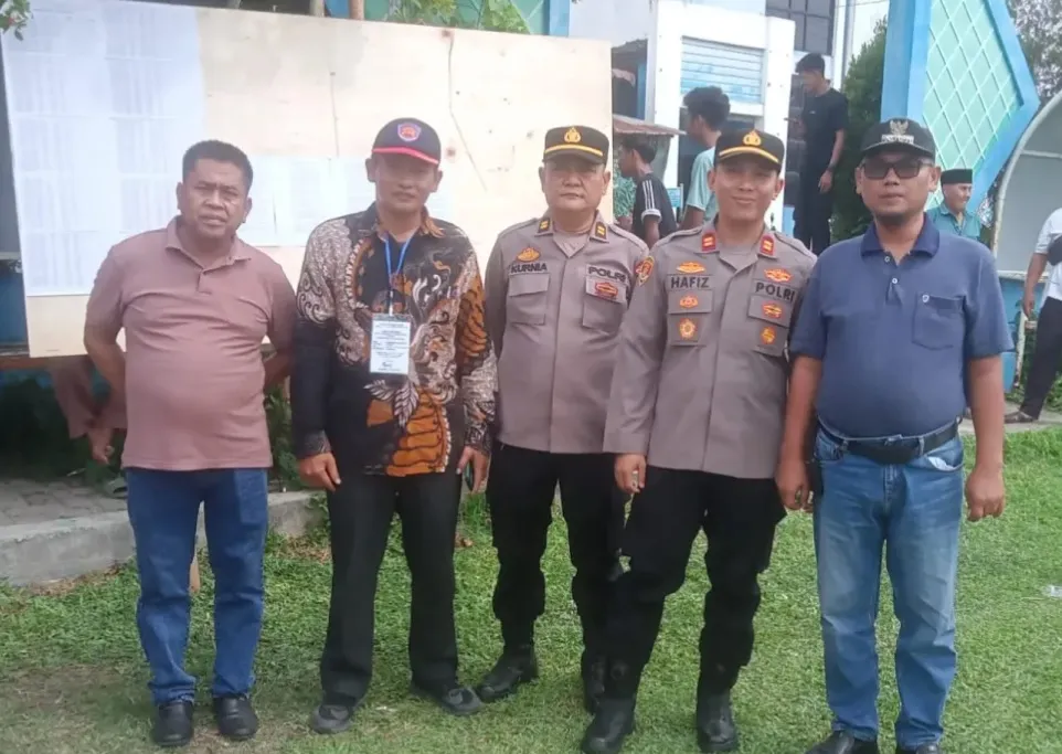 Polsek Beringin Amankan Pilkades Desa Pasar VI Kualanamu, Tiga TPS Dijaga Personel