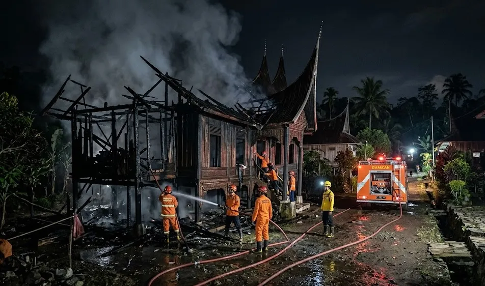 Rumah Kayu Lansia di Welahan Jepara Ludes Terbakar Dipicu Obat Nyamuk