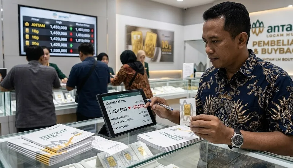 Strategi Cuan Saat Emas Antam Anjlok Rp30 Ribu: Pahami Aturan Pajak dan Skema Buyback Terbaru