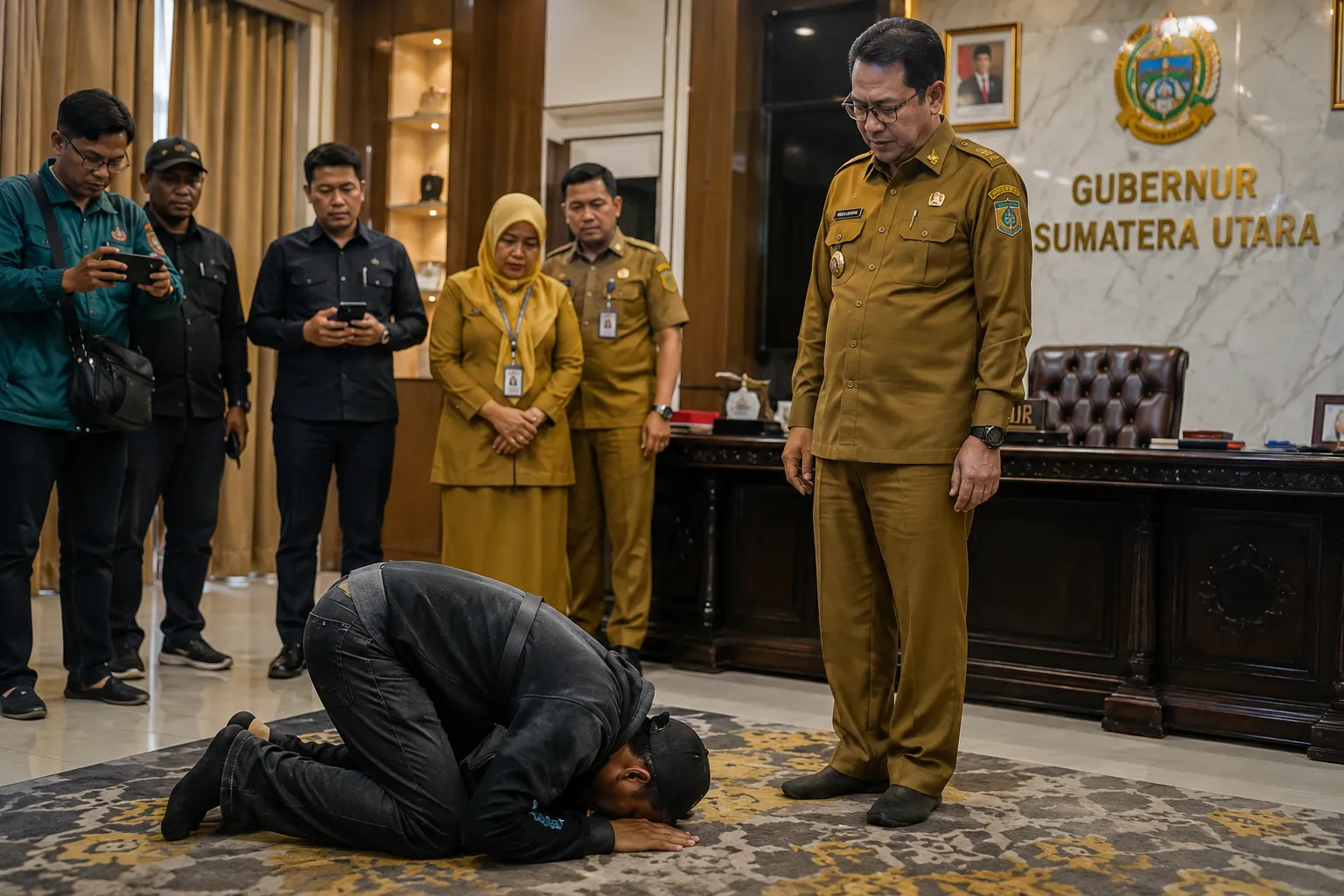 Sujud di Kantor Gubernur Sumut demi Biaya RS Anak, Ini Kronologi dan Penjelasan Dinkes