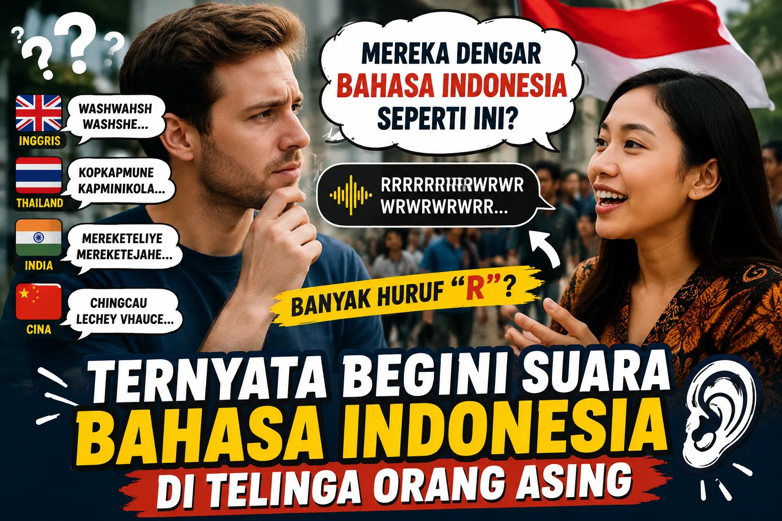 Ternyata Begini Suara Bahasa Indonesia di Telinga Orang Asing