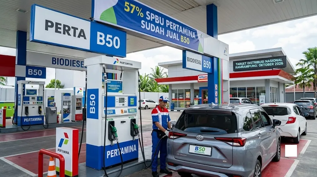 57 Persen SPBU Pertamina Sudah Jual B50, Distribusi Nasional Ditargetkan Rampung Oktober 2026