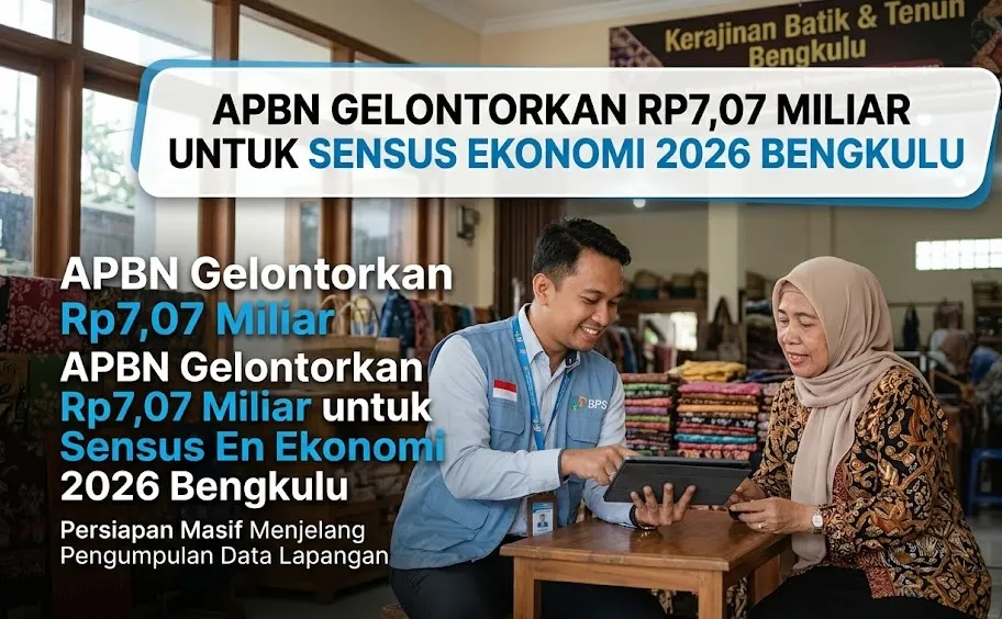 APBN Gelontorkan Rp7,07 Miliar untuk Sensus Ekonomi 2026 Bengkulu