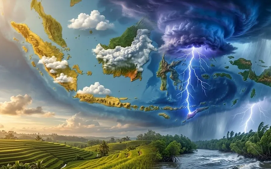 Cuaca Hari Ini di Seluruh Indonesia: dari Awan Tebal hingga Peringatan Petir di Kalimantan Selatan